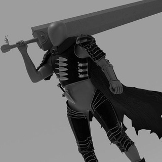 Preto espadachim armaduras manga preciso 3d modelo cosplay furioso culhões impressão fantasia Guerreiro berserker anime 3dprinting passatempo faça mecânico partes 3d print model - Mito3D