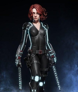 siyah dul 3d Yazdır hayret Karadul Scarlett Johansson süper kahraman Yenilmezler Natasha Romanoff oyunsonu gösteri Demir Adam Kaptan komik Örümcek figürinler minyatürler Sanat heykeller 3d print model - Mito3D