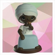 negro antiguo mujer religioso imagen decoración religión arte candomblé umbanda orixa orisa deco religiou objeto orando casa 3d print model - Mito3D