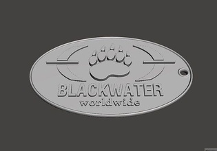 schwarzes Wasser Armee Abzeichen Militär Soldat Schlacht Anhänger Schlüsselring Jetton Zeichen Spiel Schütze Miniatur Emblem Logo Logos Medaillon 3d print model - Mito3D