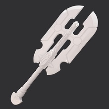 bladed weapon axe battle hyperscape melee sword blade medieval crusader barbarian wizard 3d print berserk er knight warrior orb dagger games toys 3d print model - Mito3D