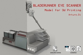 Blade Runner occhio scanner per gli occhi scifi sci fi finzione futuro occhiali scienza navicella spaziale robot replicante diagnosticare anatomia medico dispositivo puntello prototipo film passatempo 3d print model - Mito3D