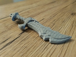cuchillas of caos dios guerra espada gow arma equipo afilado agudo impresión imprimible kratos cuchillo daga juego juegos juguetes 3d print model - Mito3D