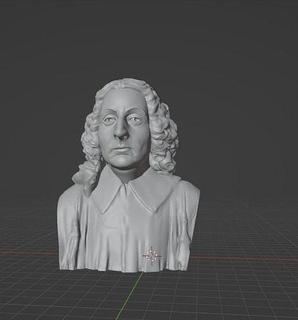blaise pascal Blaise Pascal mathématicien physicien inventeur philosophe newton galilée Vinci Gutenberg descartes art sculptures 3d print model - Mito3D