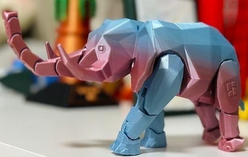 blank elephant animal art miniature toys games 3d print model - Mito3D
