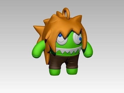 blanka-chan blanka chan street fighter game fight toy video keychain games toys 3d print model - Mito3D
