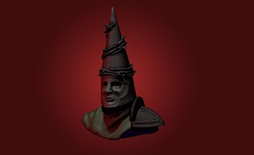 blasphemous penintent bust games zbrush penitent character art statue video game thorn toys 3d print model - Mito3D