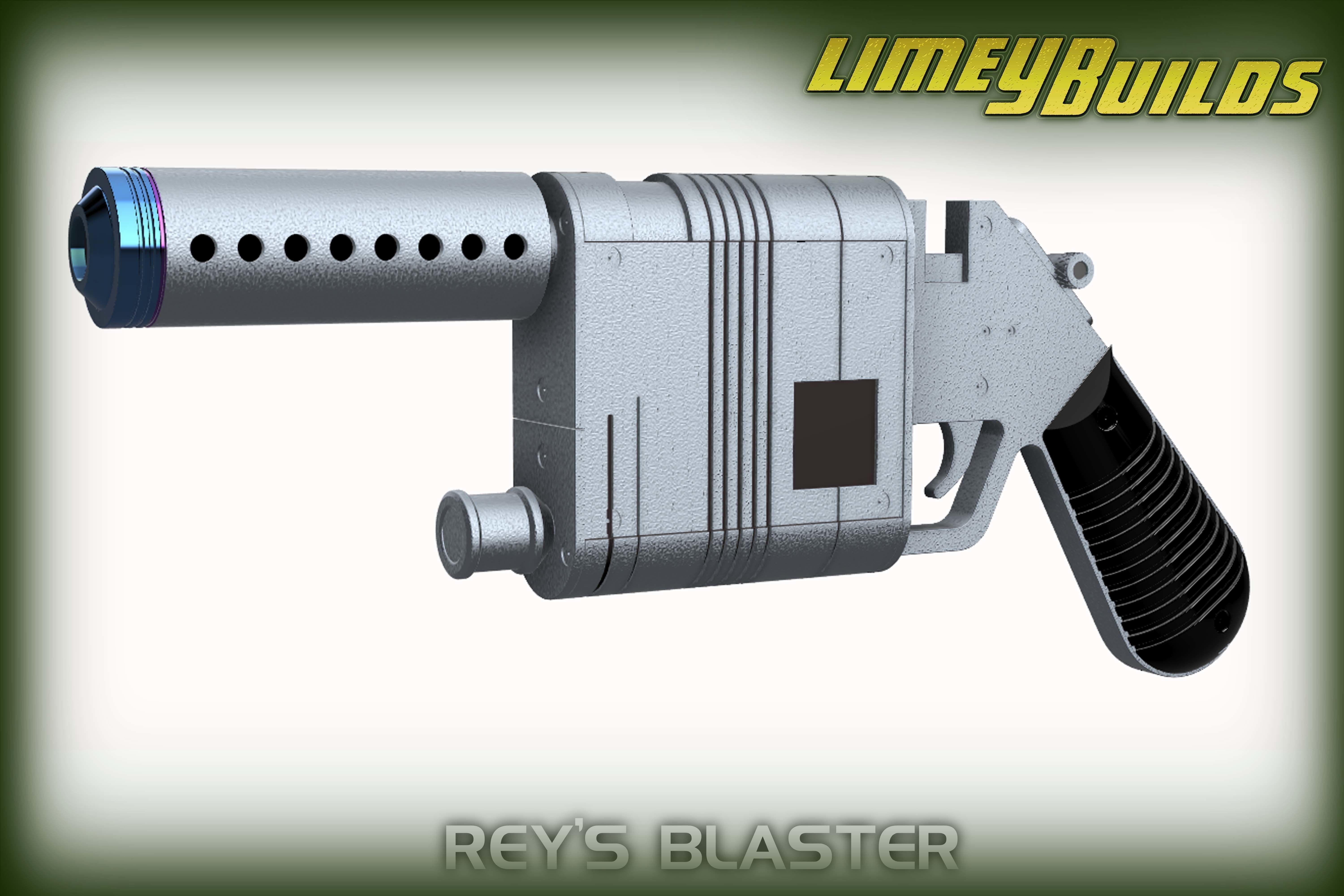 blaster - rey force awakens starwars replica prop sci fi hobby diy 3D print model - Mito3D