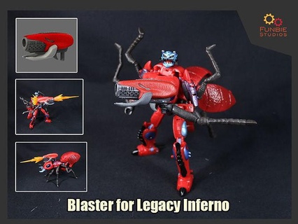 blaster transformers legacy inferno lefacy addon games toys 3d print model - Mito3D