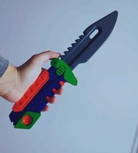 blastx valoroso pugnale 15 parti giochi giocherellone riotgames fps csgo pelle giocattolo nerf plastica mano giocattoli 3d print model - Mito3D