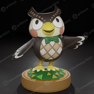 blathers - animal crossing amiibo nintendo games animalcrossing village isabelle acnh switch figure miniatures game figurines toys 3d print model - Mito3D