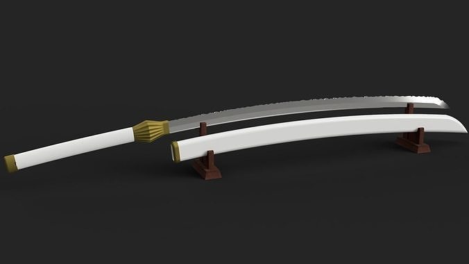 candeggiare kenpachi zaraki zanpakuto katana fodero cosplay kenpachizaraki zarakikenpachi anime manga puntello cosplayprop spada replica replicaprop 3dprintmodel shinigami rapitore samurai lame arma giochi giocattoli 3D print model - Mito3D