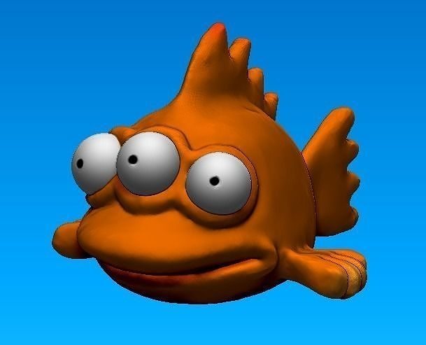 blinky fish simpson thesimpson homer bart lisa three eyes threeeyes games toys 3D print model - Mito3D