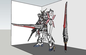 sang dragon épée jouets figure gundam militaire moderne sci jeux 3d print model - Mito3D