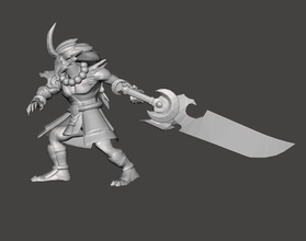 blood moon tryndamere 3d model bloodmoon league of legends wild rift lol games toys 3d print model - Mito3D