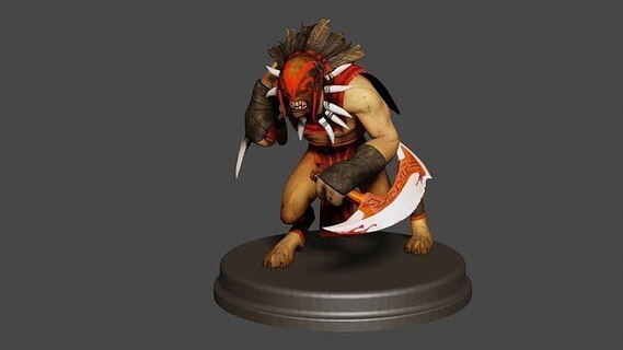 blood seeker printable dota2 dota lowpoly 3dprintable print toy game character fantasy enemy creature art sculpture games toys accessories 3d print model - Mito3D