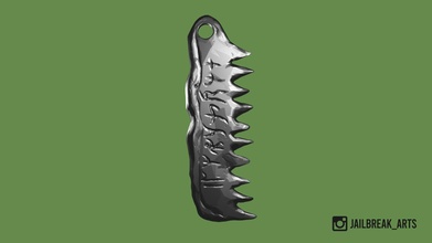 sangue cacciatore distintivo arma gingillo cosplay puntello arte Stampa acciaio gioco video gioielleria ciondoli stampabile gadget buio anime 3d print model - Mito3D