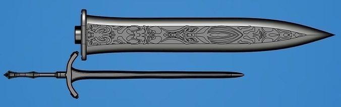 sang ludwigs saint lame cosplay soutenir épée arme Ludwig afficher art scans répliques 3d print model - Mito3D