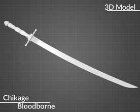 kan yoluyla bulaşan chikage katana kılıç yazılım karanlık ruhlar hobi kendin yap 3d print model - Mito3D