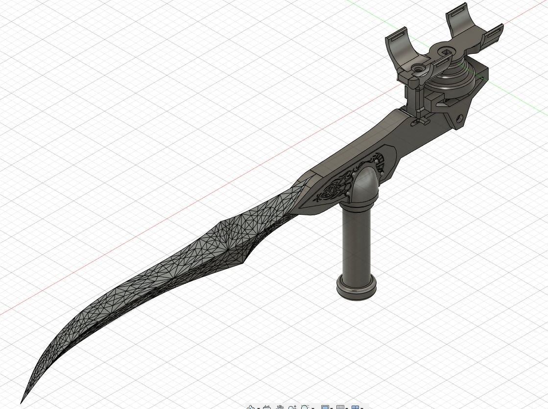 bloodrayne zwilling klingen cosplay doppelklingen 3dprint dämpfen dhampir rayne vampir spiel hobby klinge waffe diy 3D print model - Mito3D