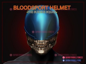 bloodsport helmet suicide squad 2 blood head bone skull skeleton cosplay mask halloween costume dc comics games toys 3d print model - Mito3D