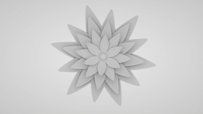 épanouissement fleur 10 architecture 3d impression lotus bijou imprimable bois décor floral art sculpture or diamant bague géométrique origami feuille abstrait sculptures 3D print model - Mito3D