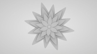 floreciente flor 10 arquitectura 3d impresión loto joyeria imprimible madera decoración floral arte escultura pendiente oro diamante anillo geométrico origami hoja resumen esculturas 3d print model - Mito3D