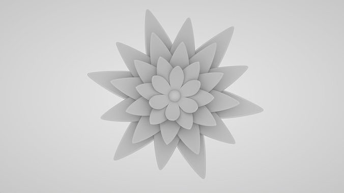 épanouissement fleur 9 architecture 3d impression lotus bijou imprimable bois décor floral art sculpture or diamant bague géométrique origami feuille abstrait sculptures 3D print model - Mito3D
