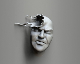 Schlag Verstand Kunst Stück zeitgenössisch abstrakt Skulptur modern Dekoration Design Skulpturen 3d print model - Mito3D