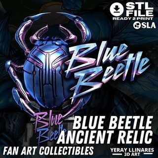 blue beetle ancient relic 3dsculptor bluebeetle dcuniverse superhero 3dprinting 3dmodel collectibles fanart yeraylinares3dart digitalsculpting 3ddesign impresion3d 3dprinters geekart nerdart art sculptures 3d print model - Mito3D