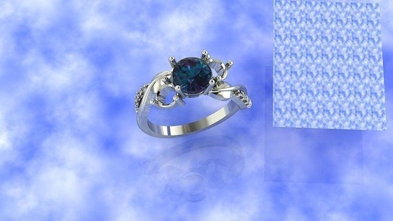 blue diamond ring cadjewelry designjewelry diamond printable jewelry rings jewelry rings  3d print model - Mito3D