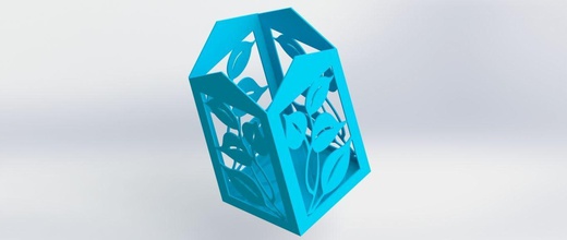 blue lantern art solidworks beautiful design 3d sculptures 3d print model - Mito3D