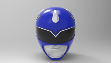blue ranger helmet mmpr 3d printing power rangers diy cosplay mighty morphin games toys 3d print model - Mito3D