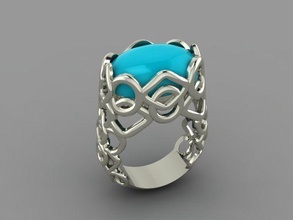 blau ring gold schmuck juwel silber anhänger symbol brillant diamant mode schönheit halskette kleidung ohrring rubin türkis ringe 3d print model - Mito3D