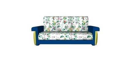 mavi kanepe iç tasarım renk mobilya çiçek ev 3d print model - Mito3D