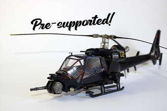 blue thunder helicopter 3d print aircraft film series vehicle model pre supported resin printing movie sci fi surveillance chopper aerospatiale toys games tv 3d print model - Mito3D