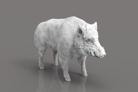 domuz 3d model hayvan Sanat heykeller memeli omurgasız heykel doğa kolye deko altın jambon gümüş eti canavar yaratık salam baskı yüzük 3d print model - Mito3D
