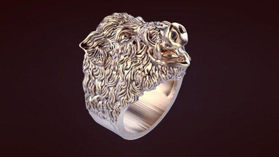boar ring jewelry animals jewel sterling printable silver rings 3d print model - Mito3D