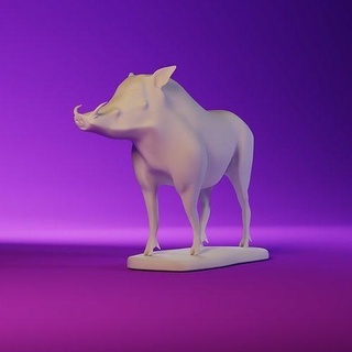 sanglier statue animal porc sauvage jouet art nature animaux Jeux jouets mammifère sculpture décoration Accueil maison meubles décor 3d print model - Mito3D