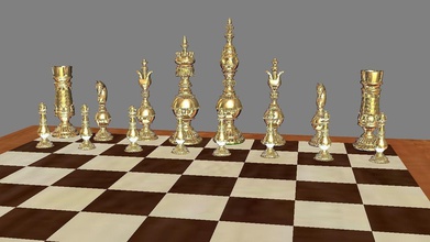 borda xadrez figuras 20 10 cm jogos acessórios brinquedos 3d print model - Mito3D