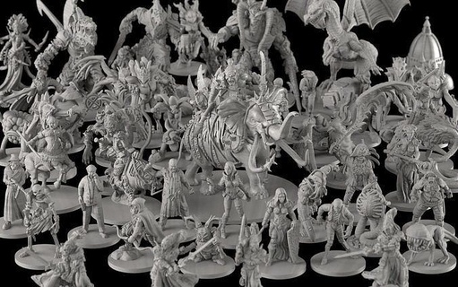 board game bundle toys games boardgame miniature tabletop 32mm 28mm fantasy scifi monster gloomhaven dungeon dragons steam cyberpunk 3d print model - Mito3D