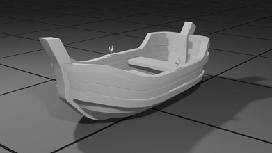 boat 3d printing 120x50x50 ship seaofthieves stylazed 3dprinting miniatures games toys 3d print model - Mito3D