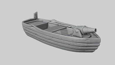 boat guns environment set pirate ships sea ocean water house building 3dmodels 3dprinting games toys 3d print model - Mito3D