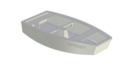 bateau optimiste 3d modèle in original taille signaleur dyi loisir diy 3d print model - Mito3D