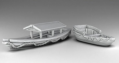 boats wooden boat roof 3d 3dprinting 3dprint house middleages wood 28mm miniatures stylized blizard warcraft castle decor toy building architecture rpg farm japan games toys board 3d print model - Mito3D
