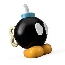bob omb 3d impressão mario supermario prumo bombear jogos Nintendo videogame garming jogador vídeo plástico personagem brinquedos 3d print model - Mito3D