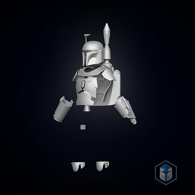 boba fett armatura costume cosplay 3d stampa mandalorian mando jango arte scansioni repliche 3d print model - Mito3D