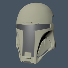boba fett style airsoft visor 3dprint printable bobafett starwars helmet protection armour games toys bulletproof combat toy weaponry 3d print model - Mito3D