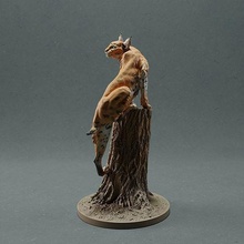 gato montés lince subida animal mamífero salvaje fauna silvestre criatura realista escultura figurilla figura miniatura animales americano zoo arte esculturas 3d print model - Mito3D
