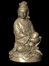 bodhisattva buda heykel heykelcik meditasyon büst katı takı kolye 3d print model - Mito3D